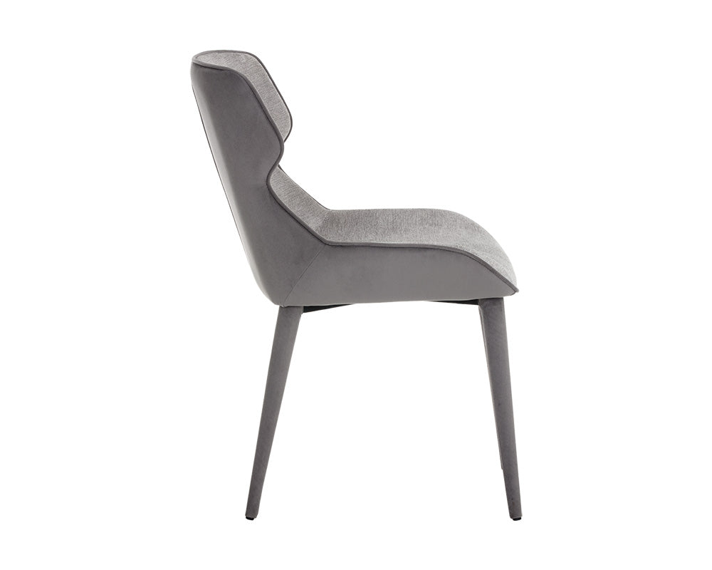 Sunpan Jesmond Dining Chair - Polo Club Muslin And Bravo Cream/Polo Club Stone And Antonio Charcoal