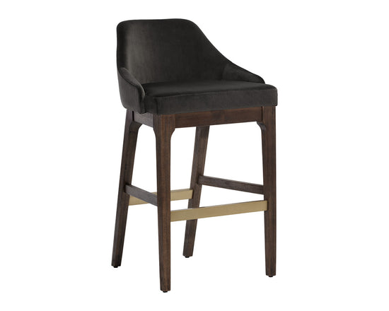 Sunpan Kace Barstool - Bravo Cream/Bravo Metal/Leo Olive/Leo Shale Grey