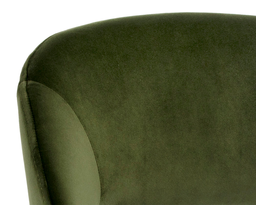 Sunpan Monae Counter Stool - Abbington Black/Bravo Cream and Polo Club Muslin/Moss Green