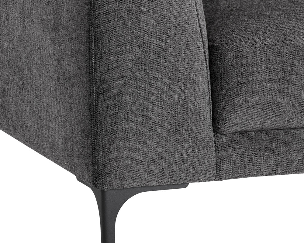 Sunpan Virgo Armchair - Metropolis Blue/Polo Club Kohl Grey/Stone