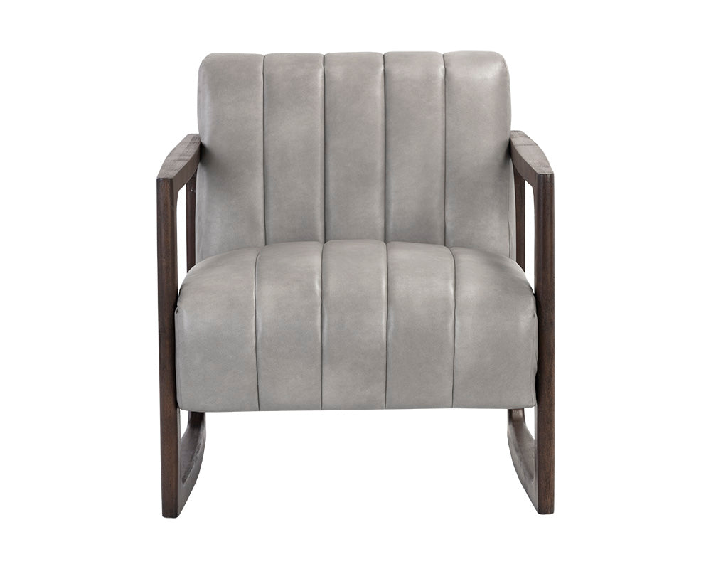 Sunpan Joaquin Lounge Chair In Bravo Cream/Metal/Metropolis Blue
