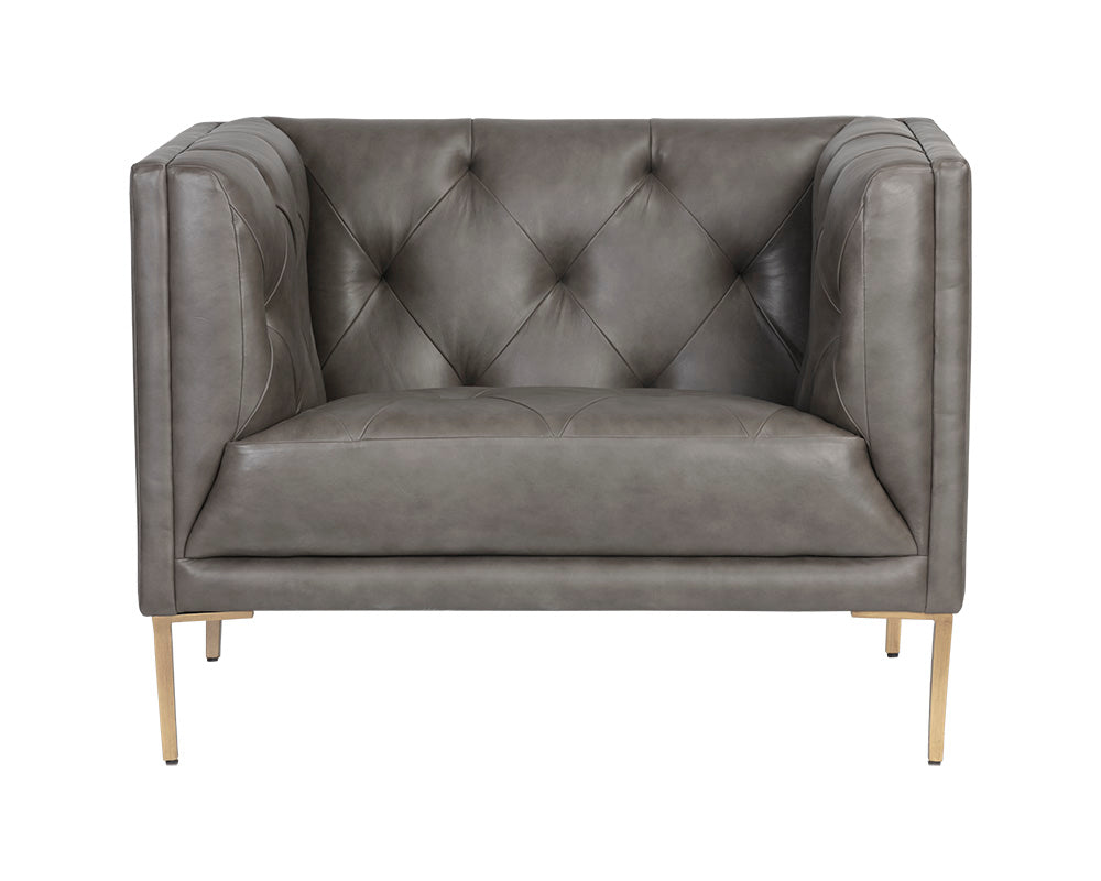 Sunpan Westin Armchair - Vintage Black Night/Caramel/Peacock/Steel Grey/Vanilla Leather