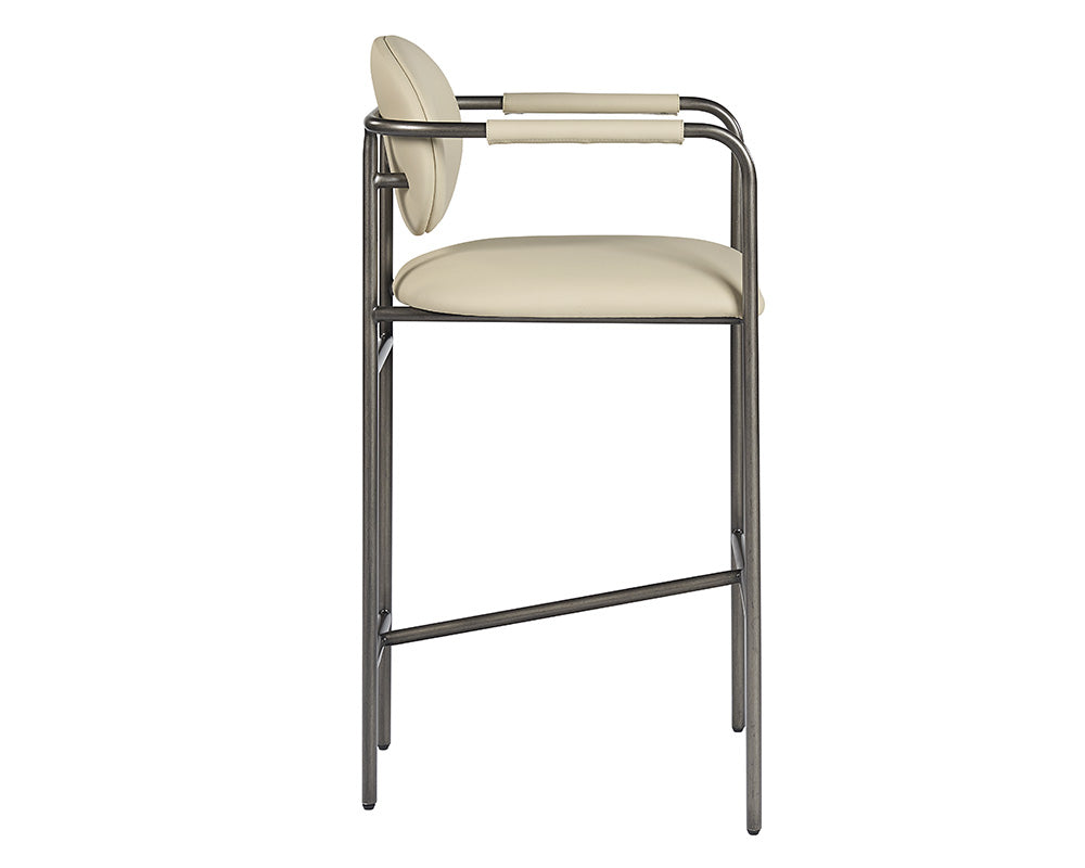 Sunpan Rylan Barstool - Abbington Black/Dillon Cream