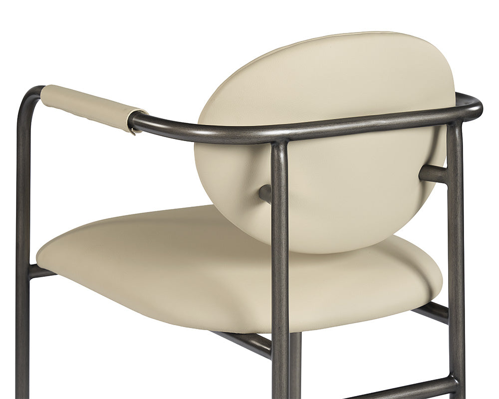 Sunpan Rylan Barstool - Abbington Black/Dillon Cream