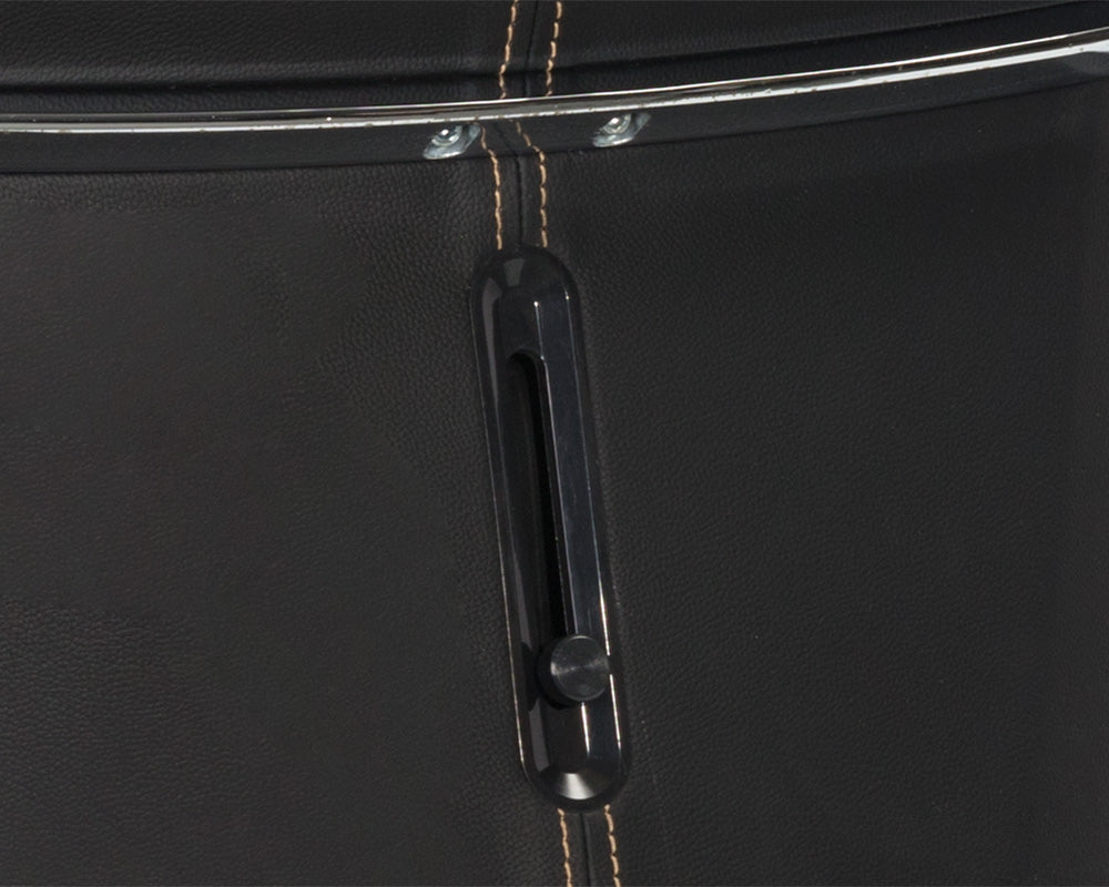 Sunpan Dennison Office Chair in Black Leather/Cream Leather/Sand Leather