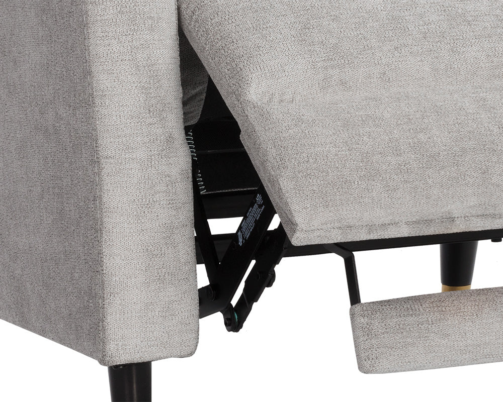 Sunpan Rupert Recliner In Abbington Black/Polo Club Stone