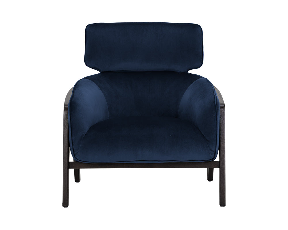 Sunpan Maximus Lounge Chair In Metropolis Blue/Moss Green//Polo Club Stone And Overcast Grey