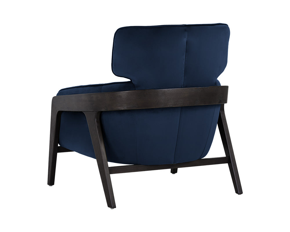 Sunpan Maximus Lounge Chair In Metropolis Blue/Moss Green//Polo Club Stone And Overcast Grey
