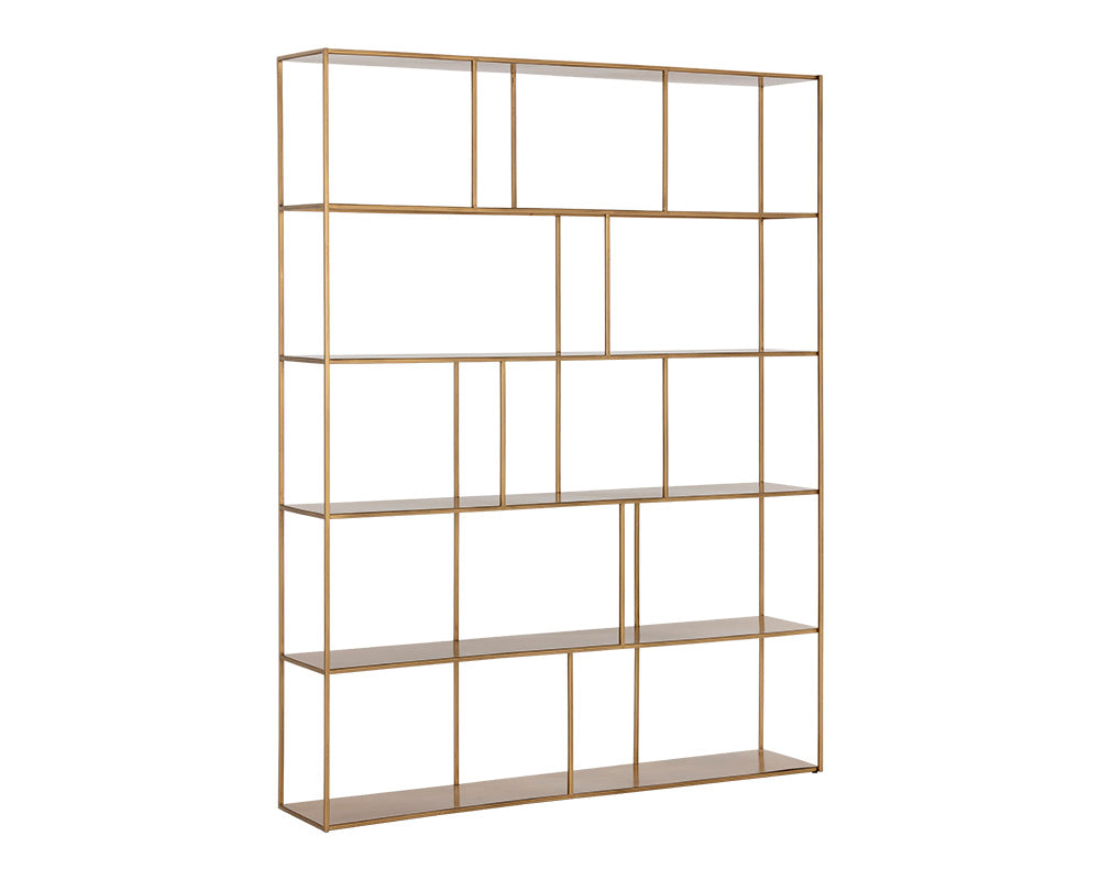 Sunpan Eiffel Bookcase - Extra Large - Antique Brass/Black