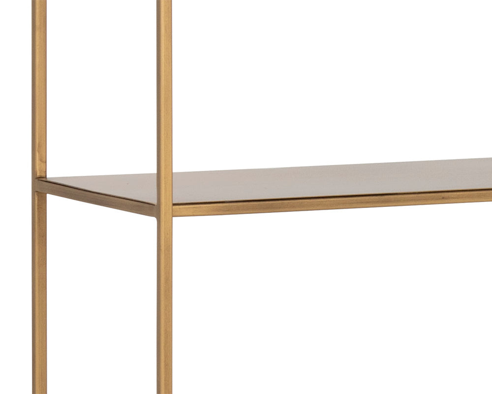 Sunpan Eiffel Bookcase - Extra Large - Antique Brass/Black