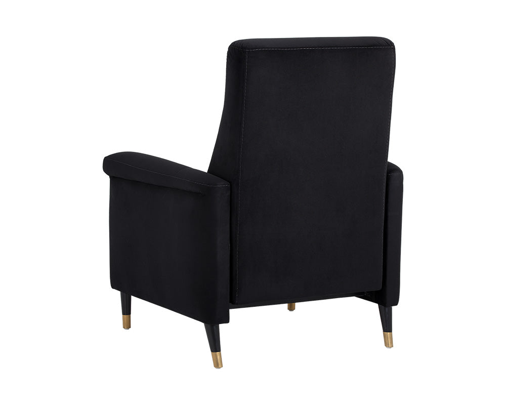 Sunpan Rupert Recliner In Abbington Black/Polo Club Stone