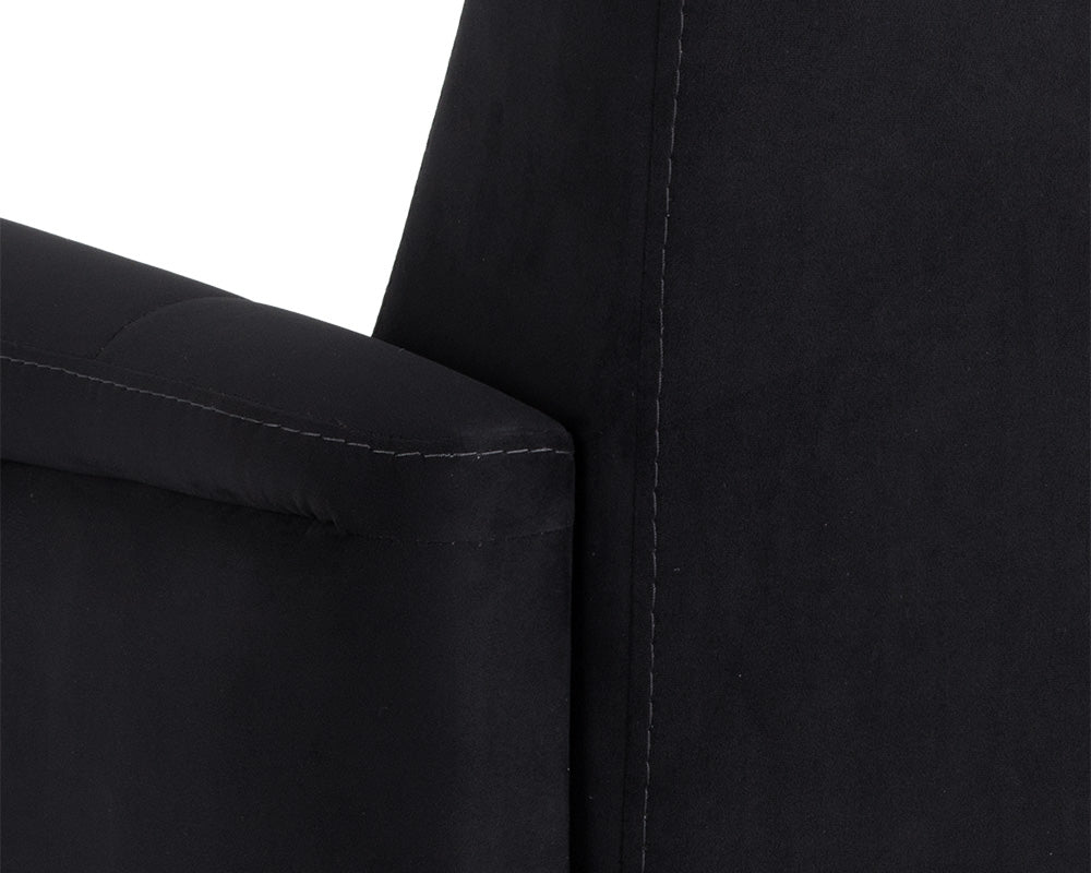 Sunpan Rupert Recliner In Abbington Black/Polo Club Stone