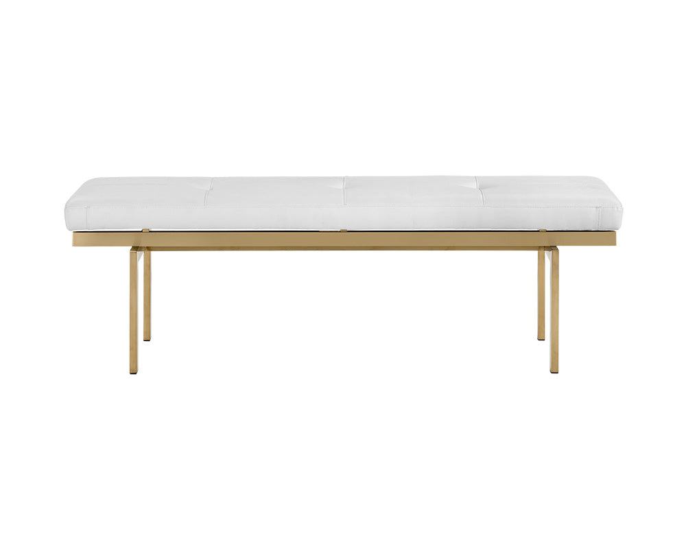 Sunpan Keith Bench - Dillon Black/Snow/White