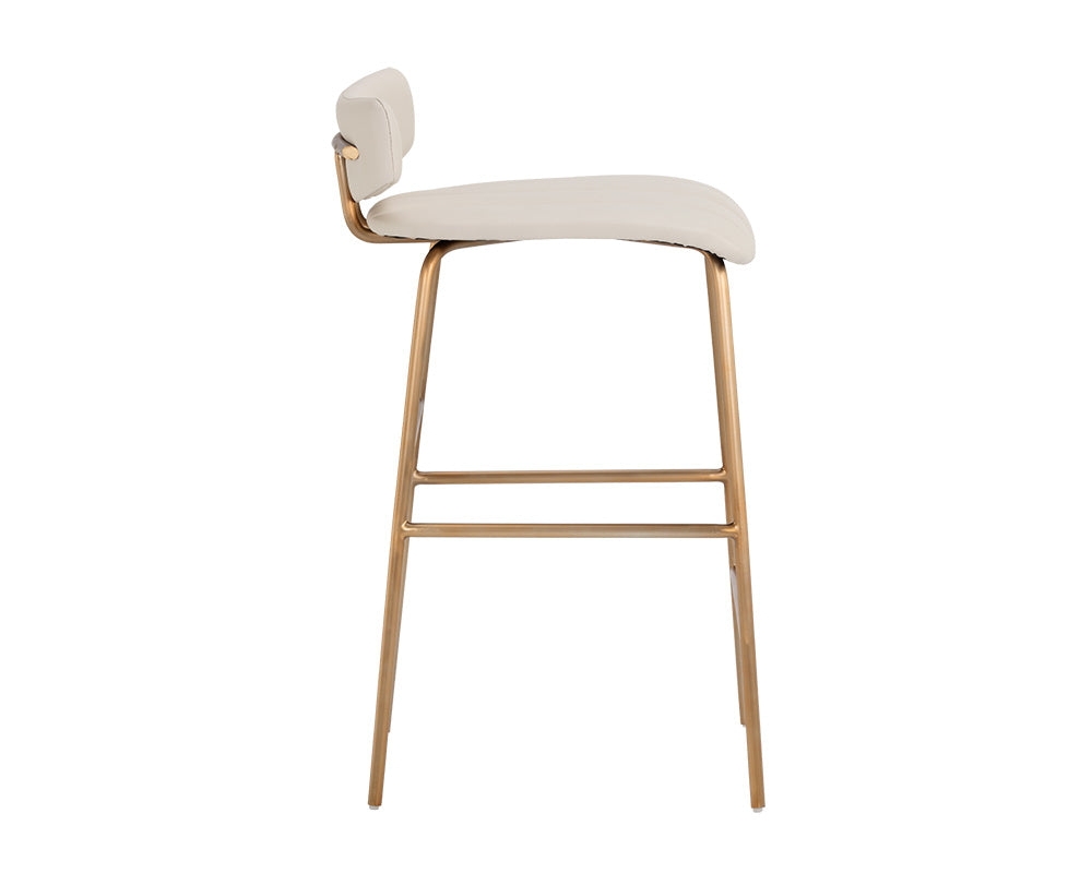 Sunpan Lorelei Counter Stool - Dillon Cream/Dillon Cream and Dillon Black