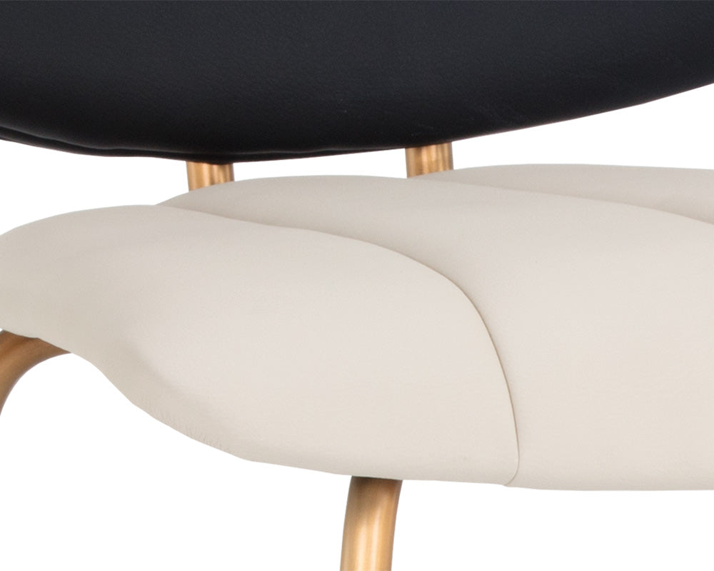 Sunpan Lorelei Counter Stool - Dillon Cream/Dillon Cream and Dillon Black