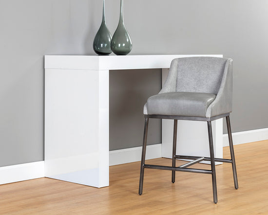 Sunpan Dalary Counter Stool - Bravo Metal / Polo Club Stone