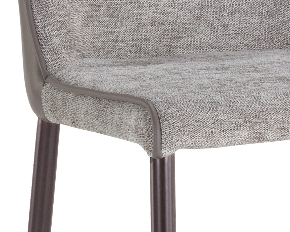 Sunpan Klaus Barstool - Black - Sparrow Grey and Napa Black/ Flint Grey and Napa Taupe
