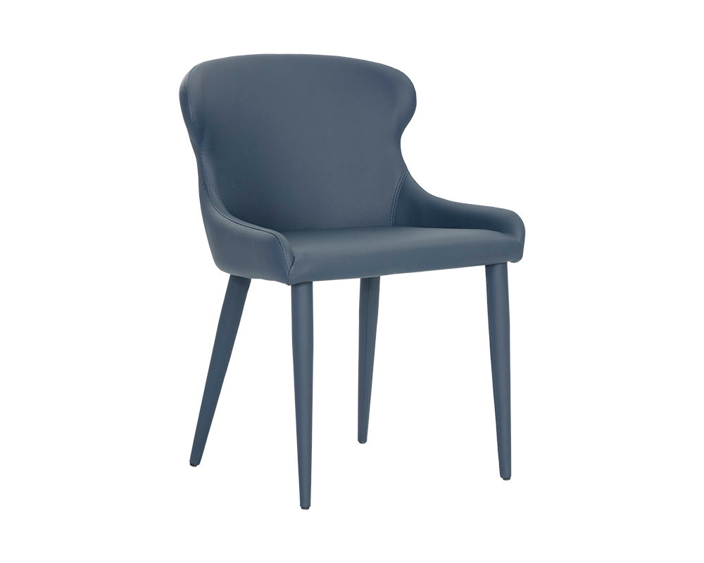Sunpan Evora Dining Chair - Dillon Stratus Gray / Thunder Blue - Set of Two