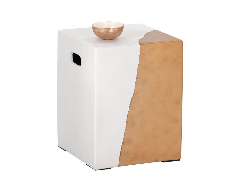 Sunpan Kyson End Table - Gold/Silver