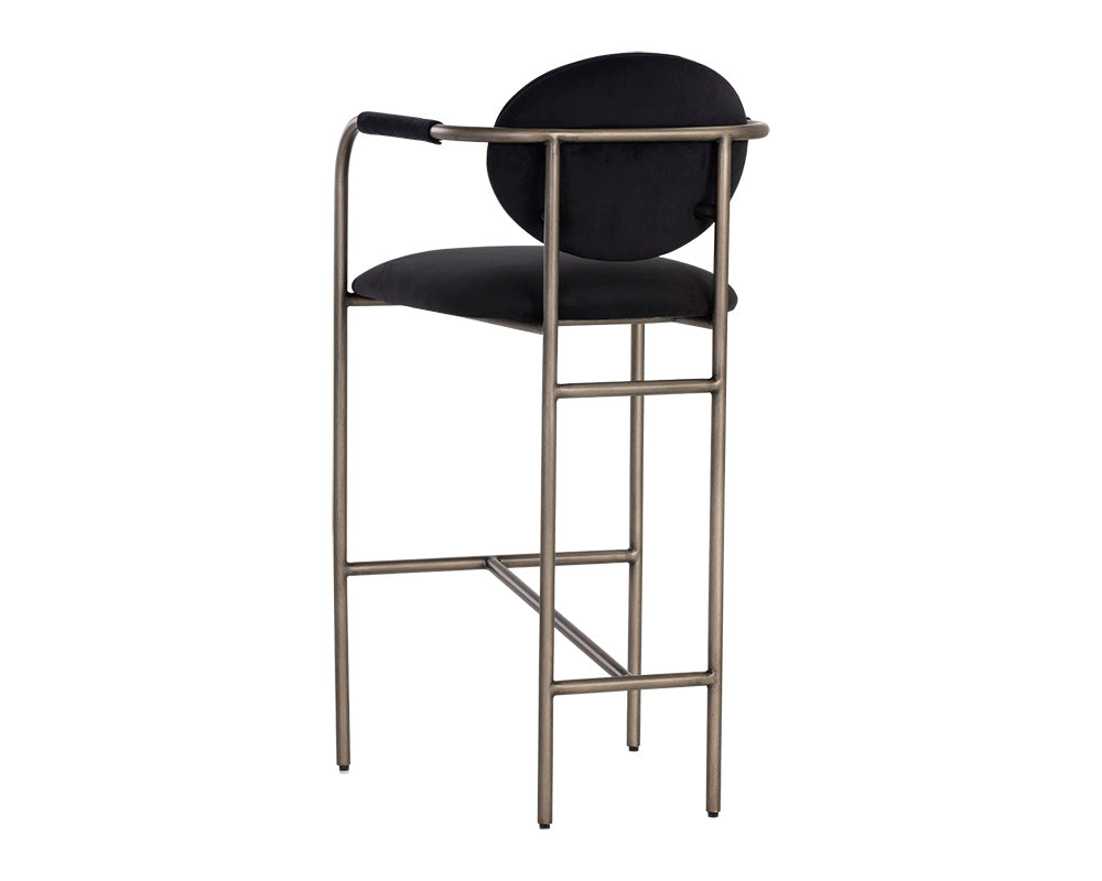 Sunpan Rylan Barstool - Abbington Black/Dillon Cream