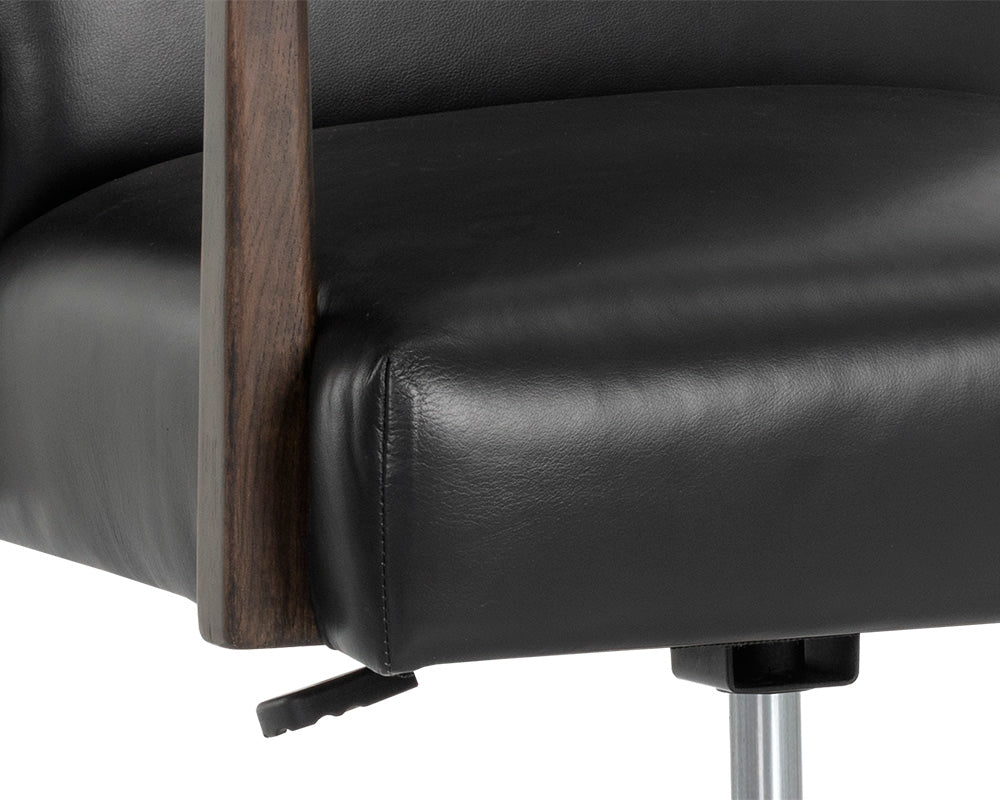 Sunpan Collin Office Chair in Brown/Natural