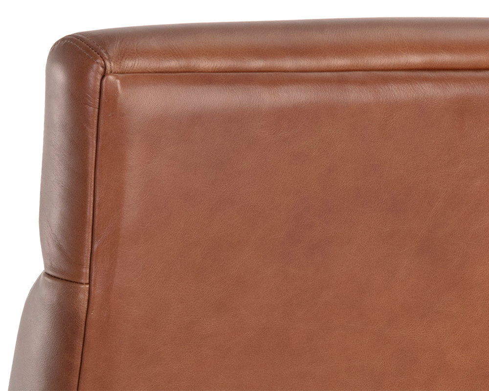Sunpan Collin Office Chair in Brown/Natural
