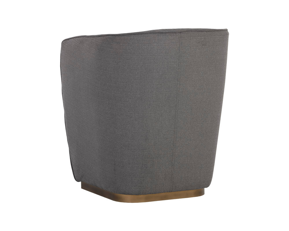 Sunpan Vain Wheeled Dining Armchair - Zenith Graphite Grey