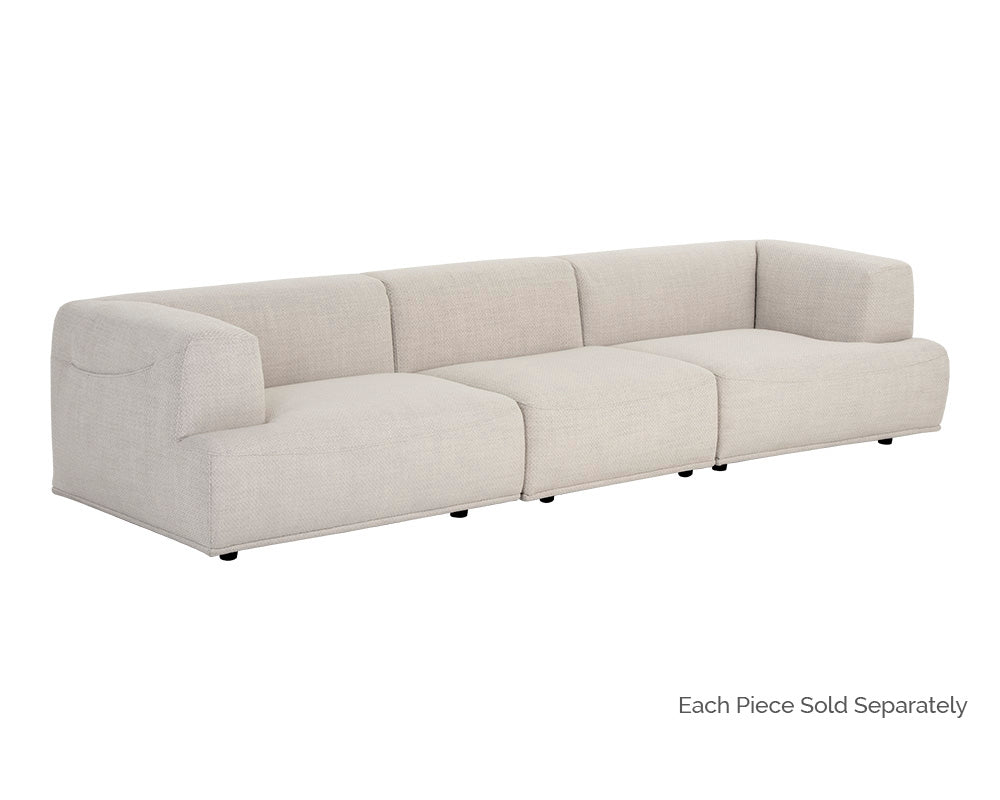 Sunpan Darren Modular - Left/Right Armchair - Moto Stucco