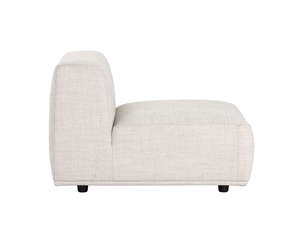 Sunpan Darren Modular - Armless Chair in Moto Stucco / Smokescreen