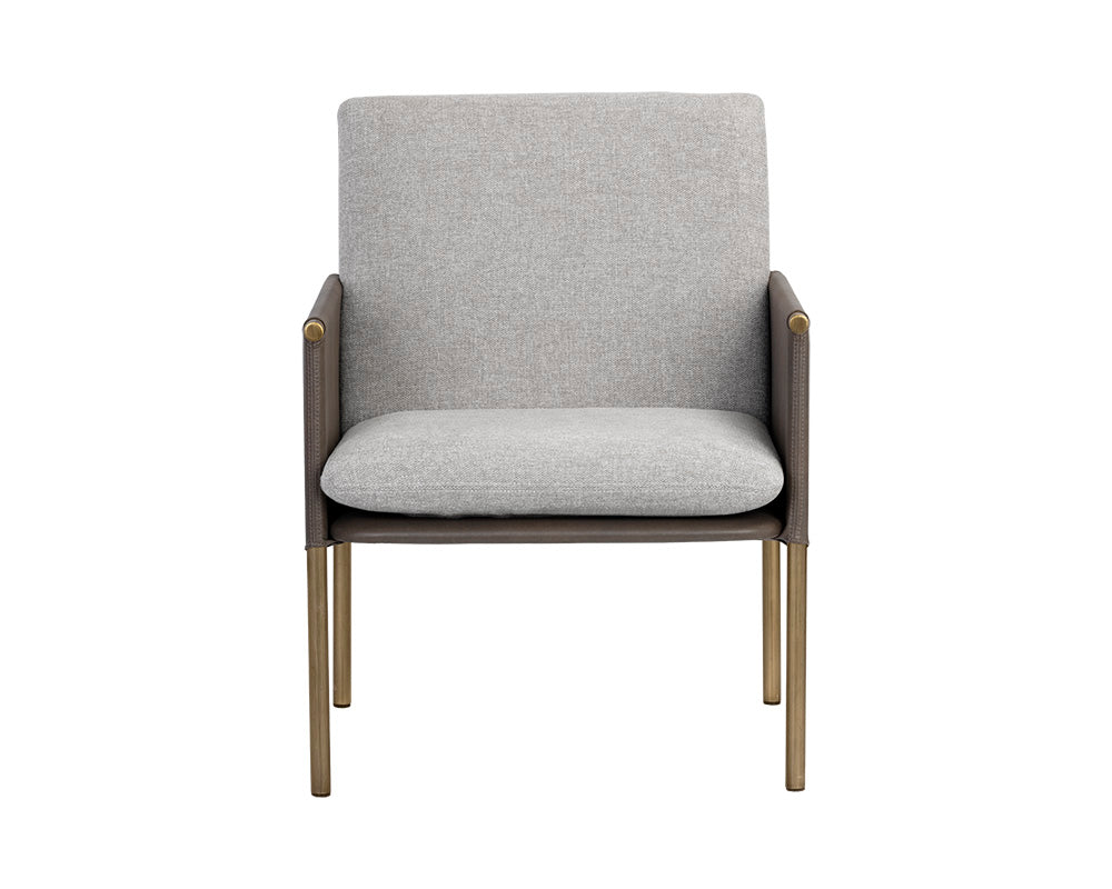 Sunpan Bellevue Lounge Chair - Abbington Black and Bravo Black/Belfast Heather Grey and Bravo Ash