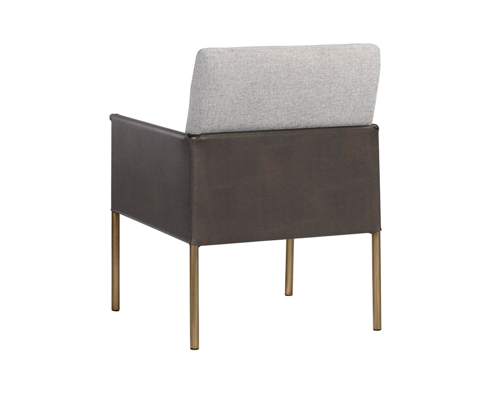 Sunpan Bellevue Lounge Chair - Abbington Black and Bravo Black/Belfast Heather Grey and Bravo Ash