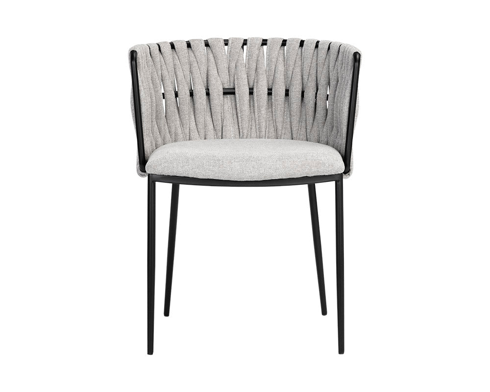Sunpan Sarai Dining Armchair - Belfast Heather Grey/Belfast Koala Grey