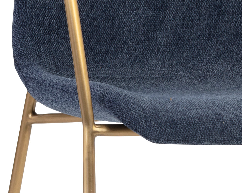 Sunpan Hathaway Dining Armchair - Belfast Navy/Oatmeal/Oyster Shell/Rust