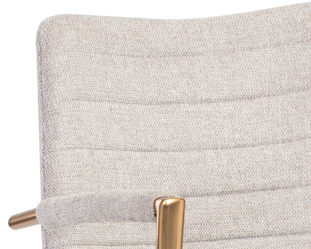 Sunpan Andres Swivel Dining Armchair - Belfast Heather Greyack/Koala Grey