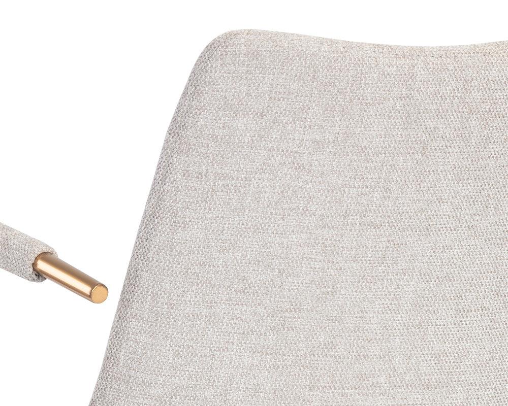 Sunpan Andres Swivel Dining Armchair - Belfast Heather Greyack/Koala Grey
