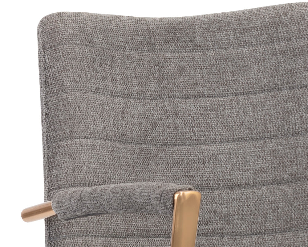 Sunpan Andres Swivel Dining Armchair - Belfast Heather Greyack/Koala Grey