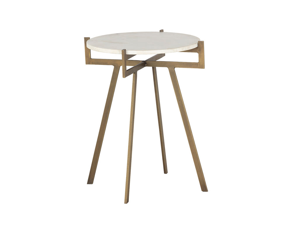 Sunpan Anak Side Table in Black / White