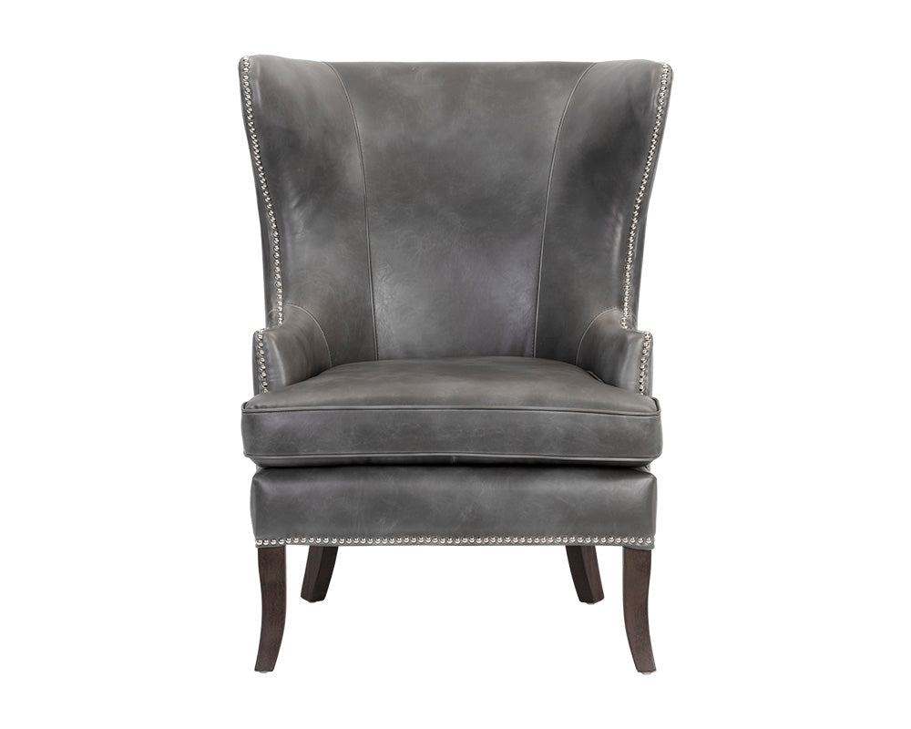 Sunpan Royalton Lounge Chair - Castillo Cream/Tobacco Tan/Overcast Grey