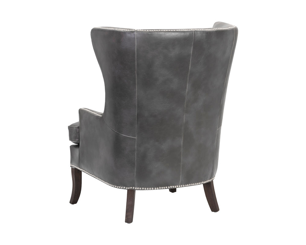 Sunpan Royalton Lounge Chair - Castillo Cream/Tobacco Tan/Overcast Grey
