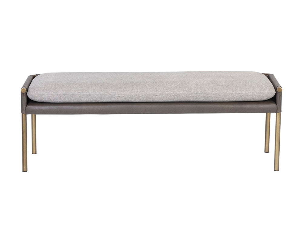 Sunpan Bellevue Bench - Abbington Black and Bravo Black / Belfast Heather Grey and Bravo Ash / Bravo Cream