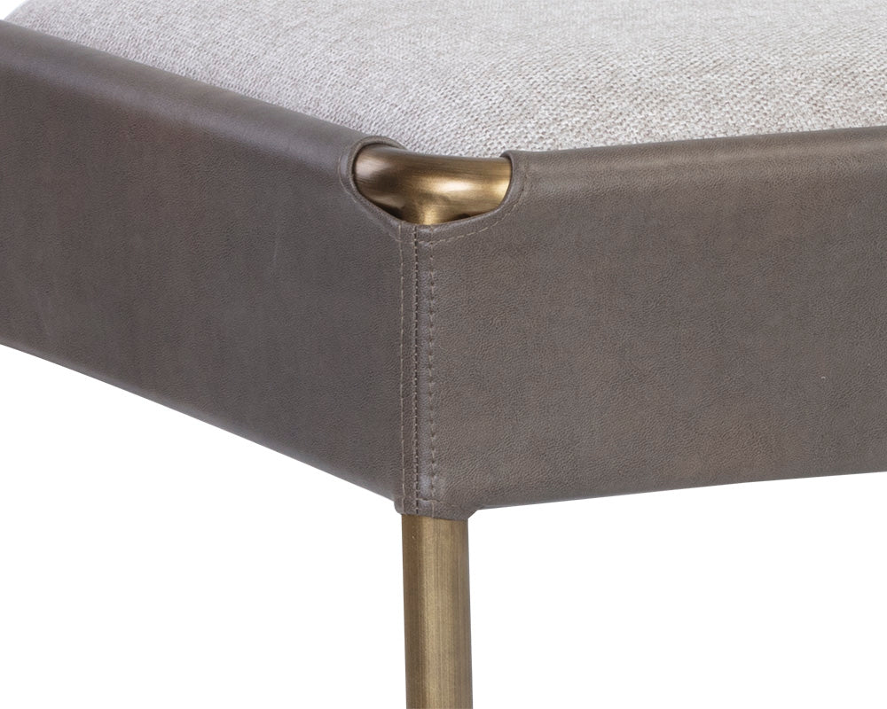 Sunpan Bellevue Bench - Abbington Black and Bravo Black / Belfast Heather Grey and Bravo Ash / Bravo Cream
