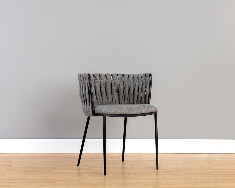 Sunpan Sarai Dining Armchair - Belfast Heather Grey/Belfast Koala Grey