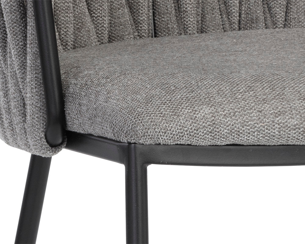 Sunpan Sarai Dining Armchair - Belfast Heather Grey/Belfast Koala Grey