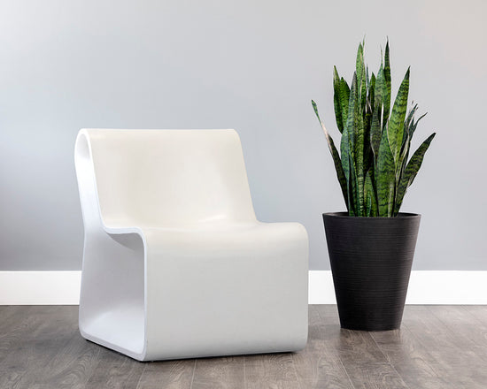 Sunpan Odyssey Lounge Chair In Grey/White