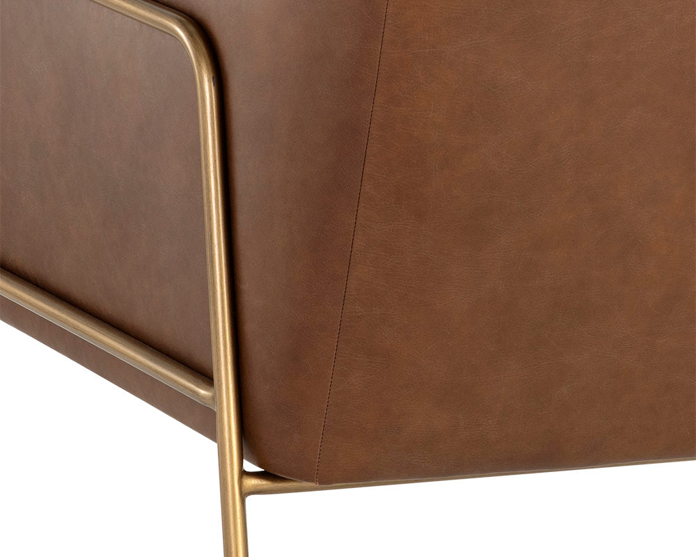 Sunpan Cybil Lounge Chair in Vintage Caramel Leather