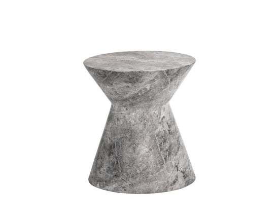 Sunpan Aastley End Table - Marble Look Grey