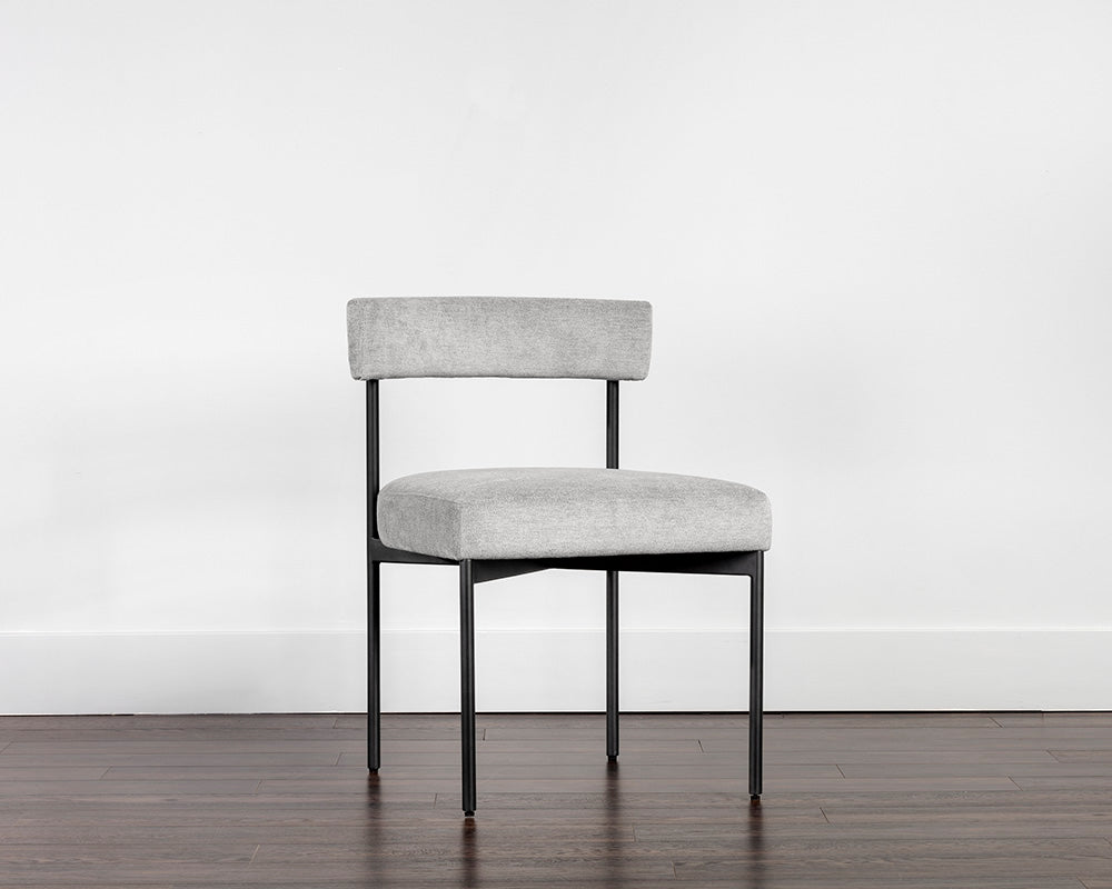 Sunpan Seneca Dining Chair - Antique Brass - Arena Cement/Arena Navy/Velvet Blush/Velvet Slate/Polo Club Stone