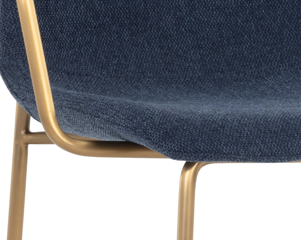 Sunpan Hathaway Counter Stool - Belfast Navy/Oatmeal/Oyster Shell