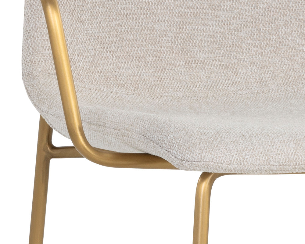 Sunpan Hathaway Counter Stool - Belfast Navy/Oatmeal/Oyster Shell