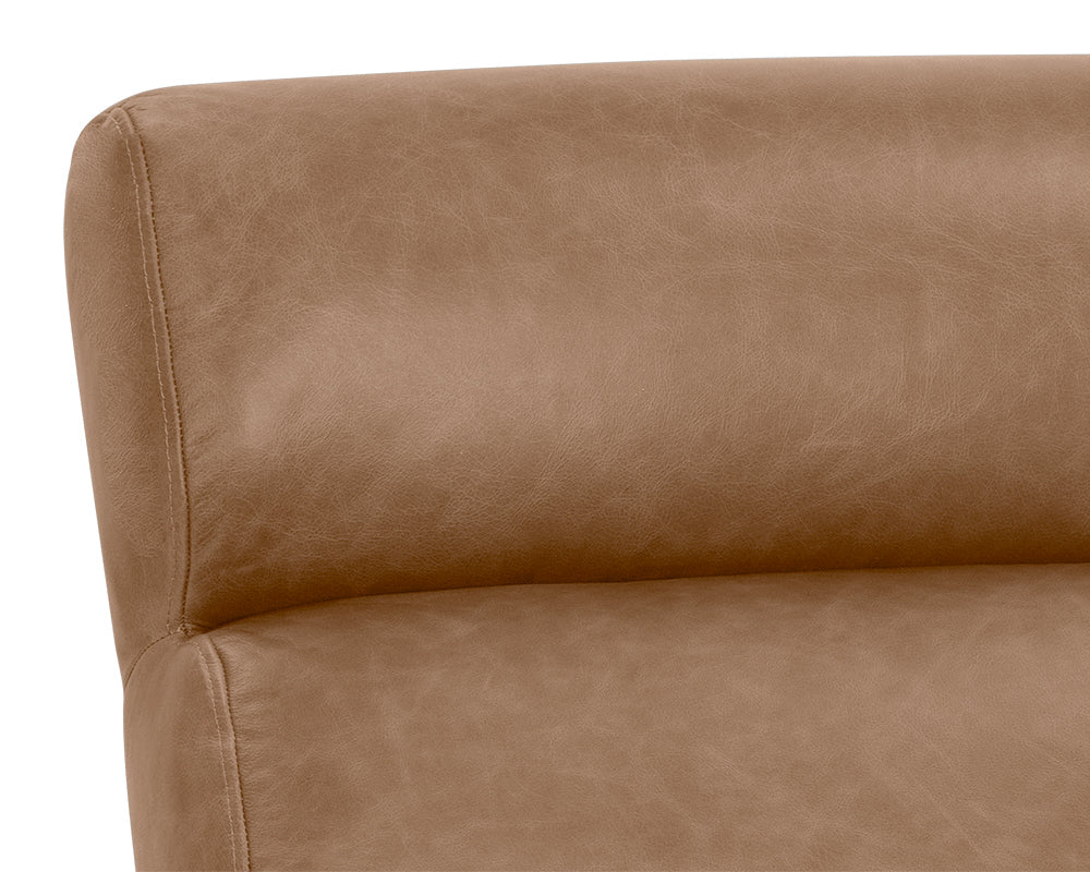 Sunpan Ellison Lounge Chair - Marseille Camel/Concrete Leather